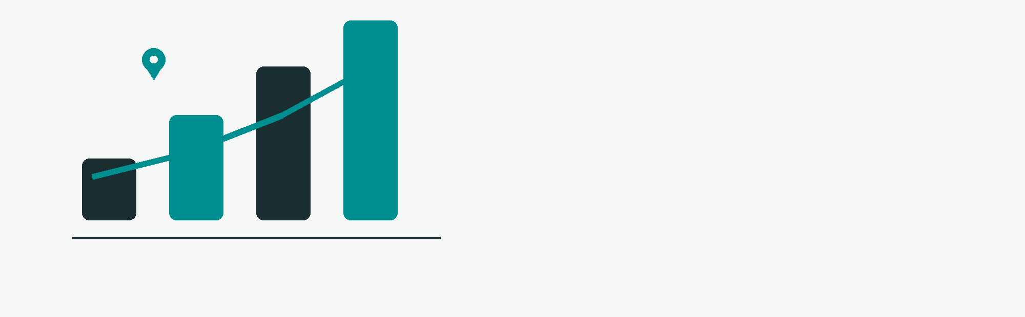Brand illustration of a rising chart